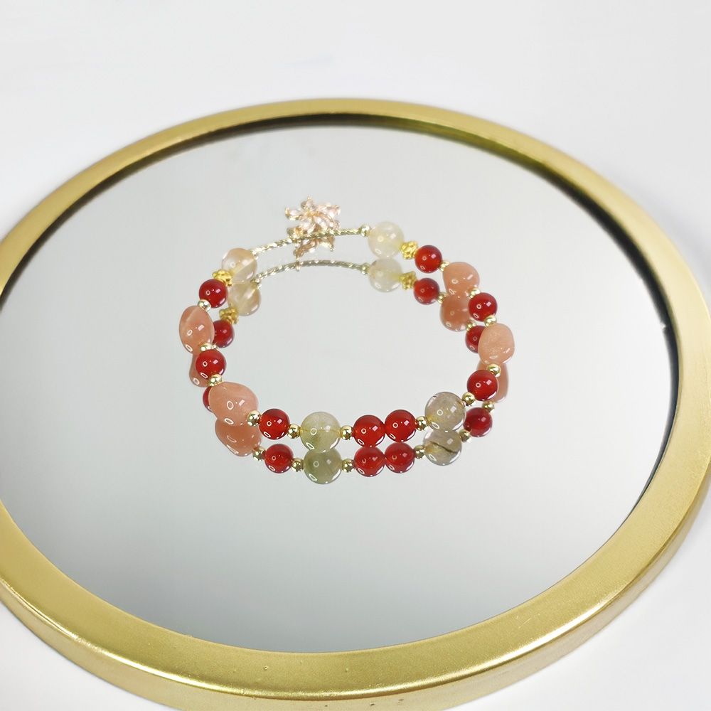 流年星座水晶手鍊系列 尺寸 14-14.5 水晶手鍊 招財 招桃花 招人緣 草莓晶 黃水晶 紫水晶 白水晶