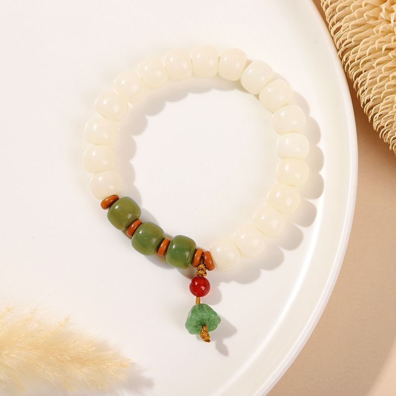 白菩提根蓮蓬蓮花白玉菩提手串 菩提手串 手串