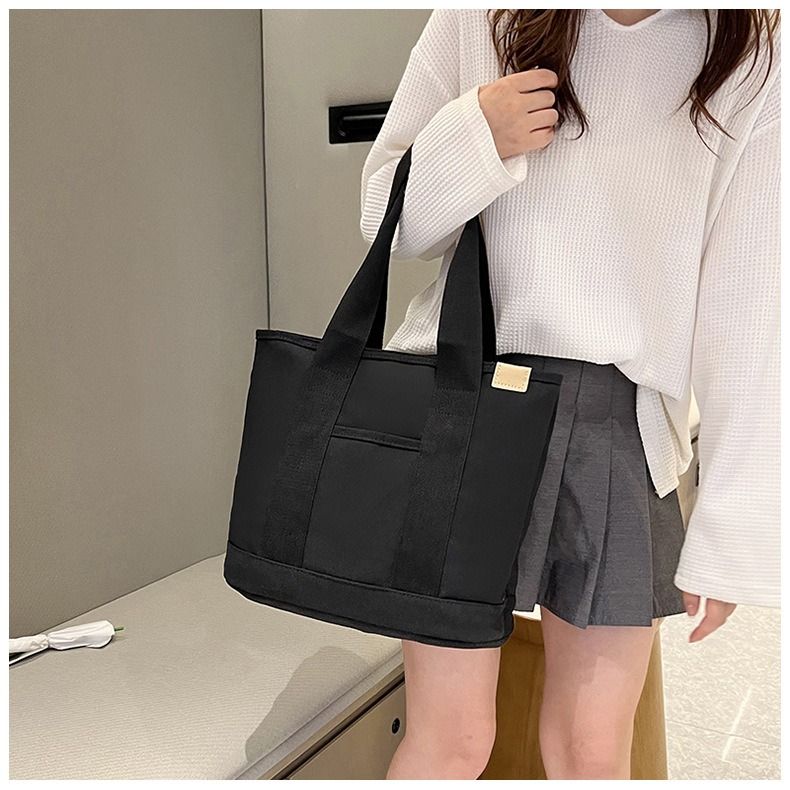 大容量單肩包手提帆布包 日式帆布袋  休閒托特包 手拿包 單肩包