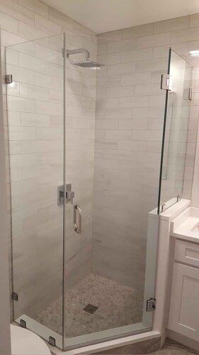 Newly installed bathroom glass — Outstanding Glass Services in Danvers, Massachusetts