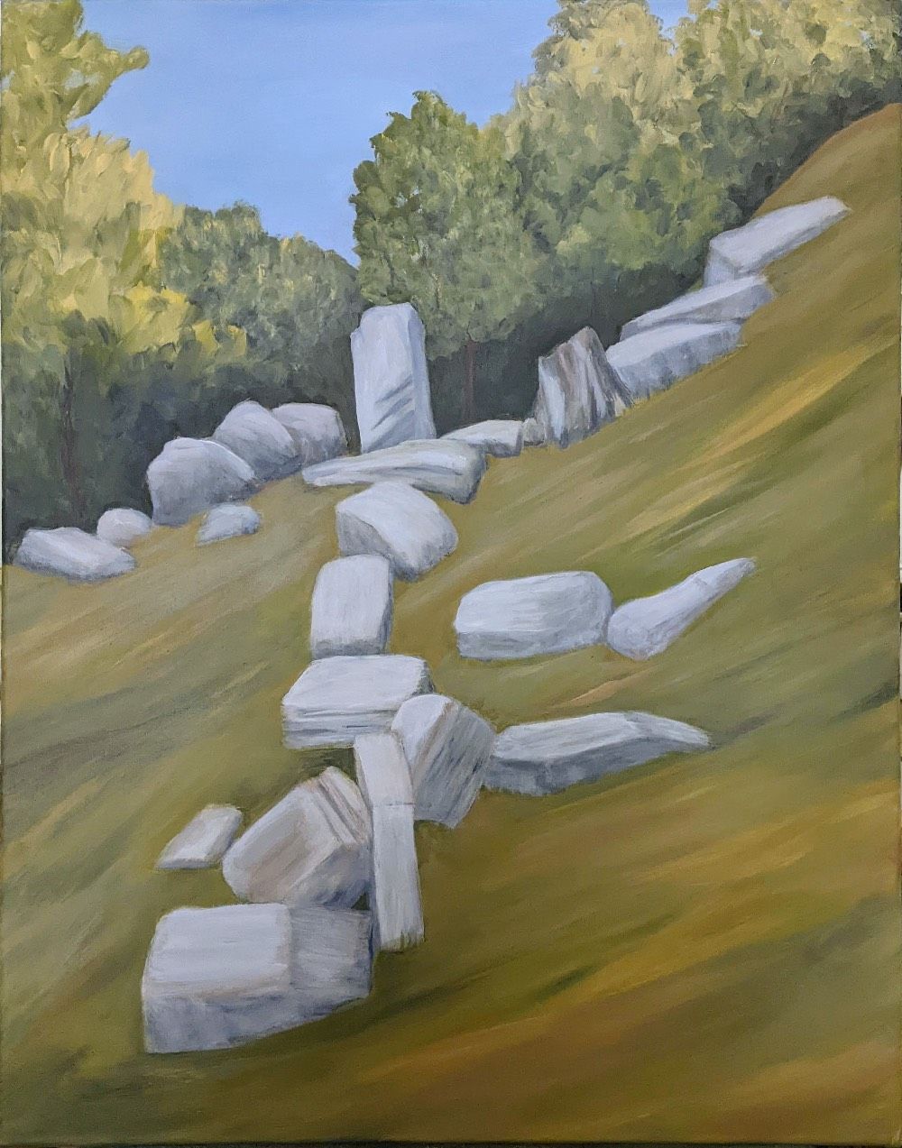 Time Tears Down Marble Temples, acrylic, 30