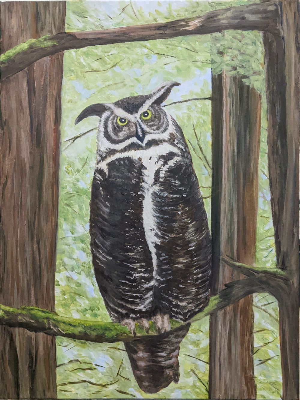 Owlison, acrylic, 18 x 24