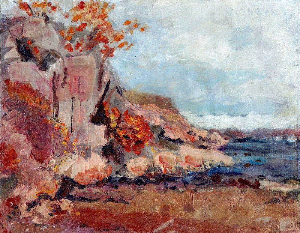 Stage Fort Point, Gloucester, MA, Oil  8