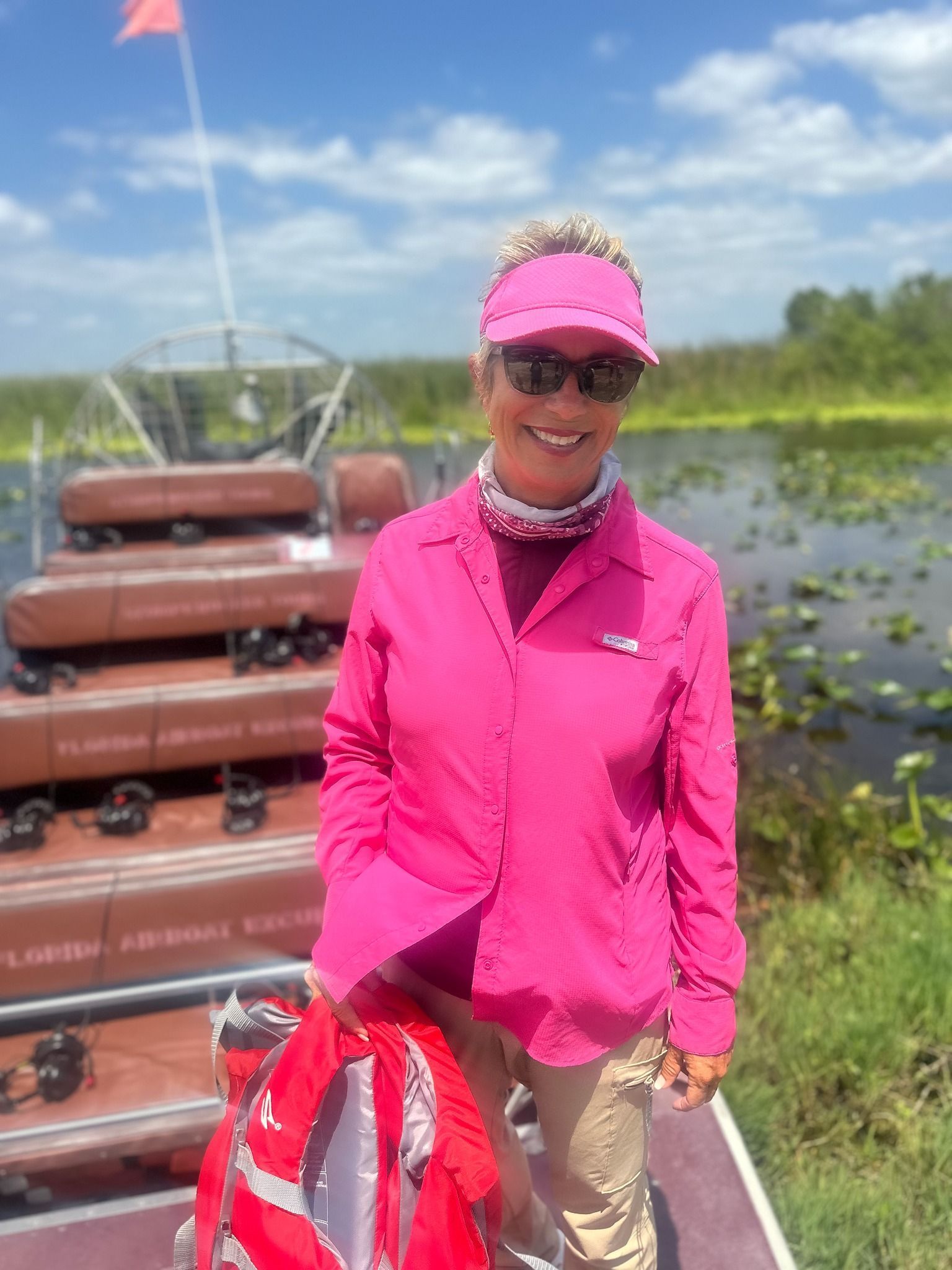 Captain Krista Hall, the owner and operator of Florida Airboat Excursions in Vero Beach, Florida
