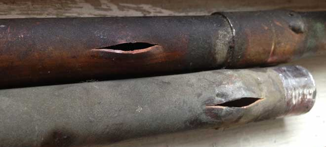 split water pipes