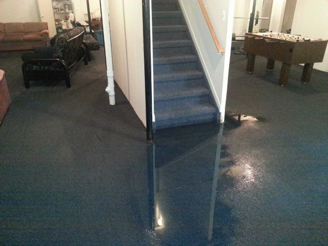 flooded basement