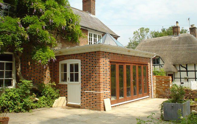 French doors opening out to garden