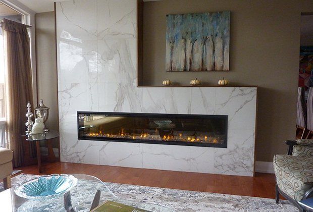 Electric Stove With Marble Frame — New Jersey — Firefox Energy Concepts