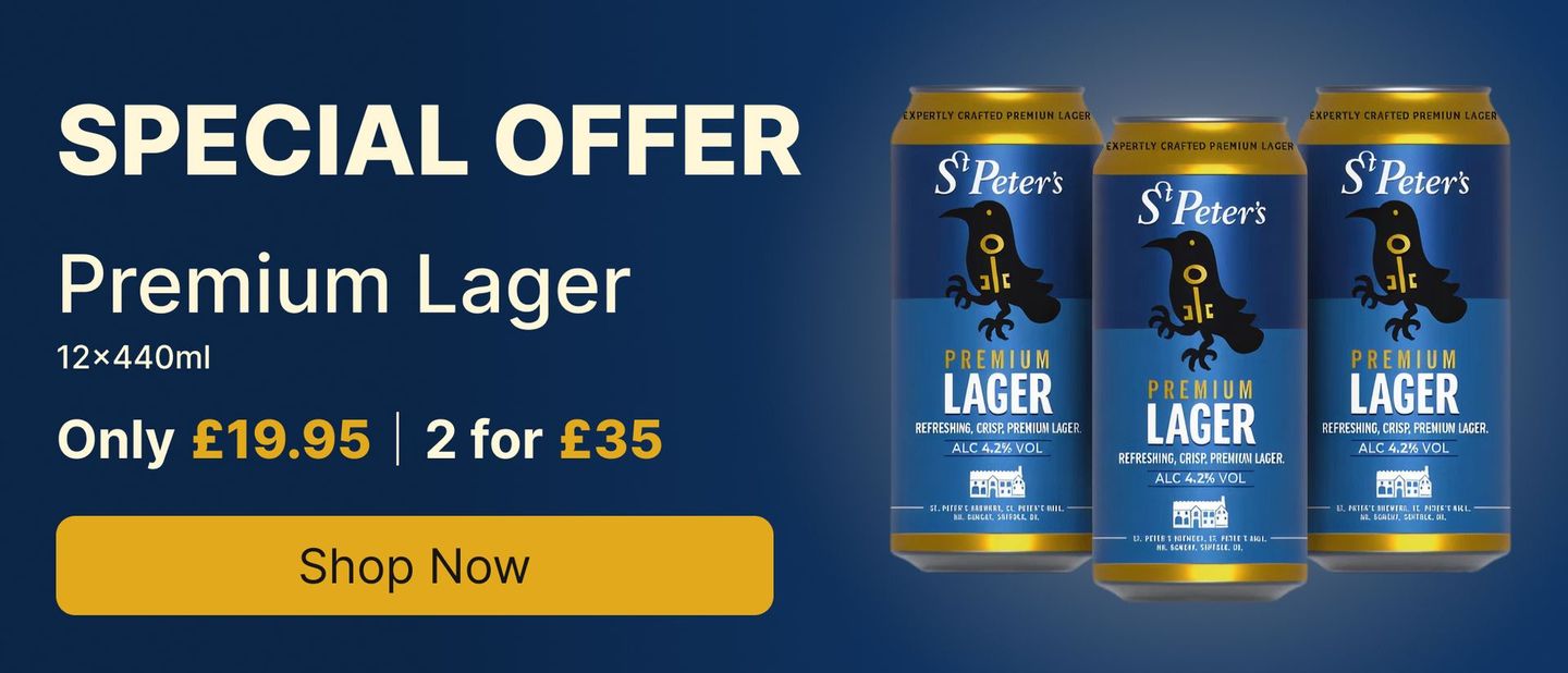 St Peter's Brewery Premium Lager Offer
