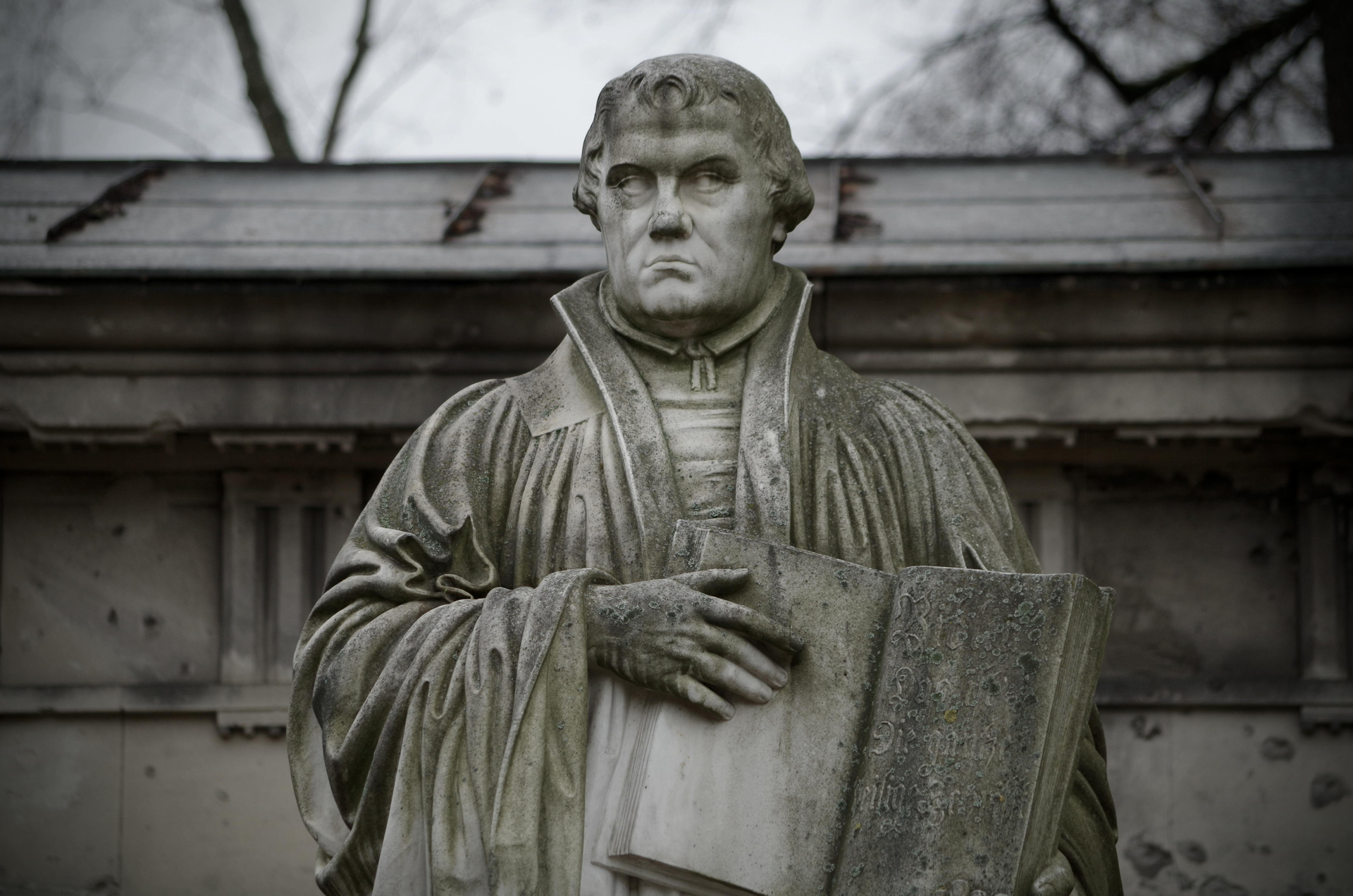 Statue of Martin Luther, the catalyst for the Protestant Reformation.