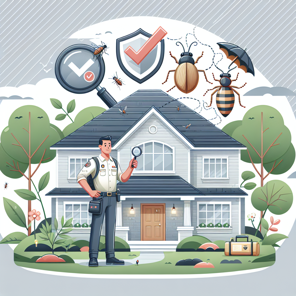 A man is standing in front of a house holding a magnifying glass.