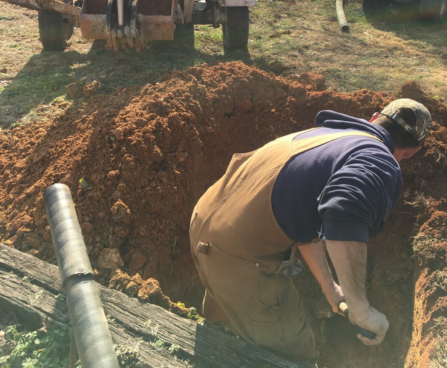 Fixing the Septic — Mount Airy, NC — V & S Septic Service