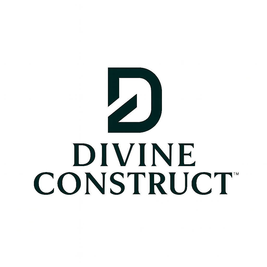 Dark green logo: stylized 