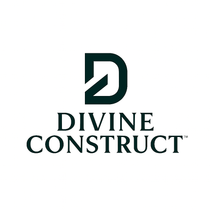 Dark green logo: stylized 