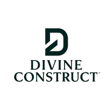 Dark green logo: stylized 