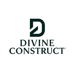 Dark green logo: stylized 