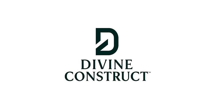 Dark green logo: stylized 