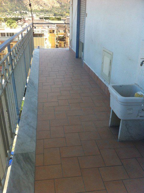 pavimento balcone restaurato