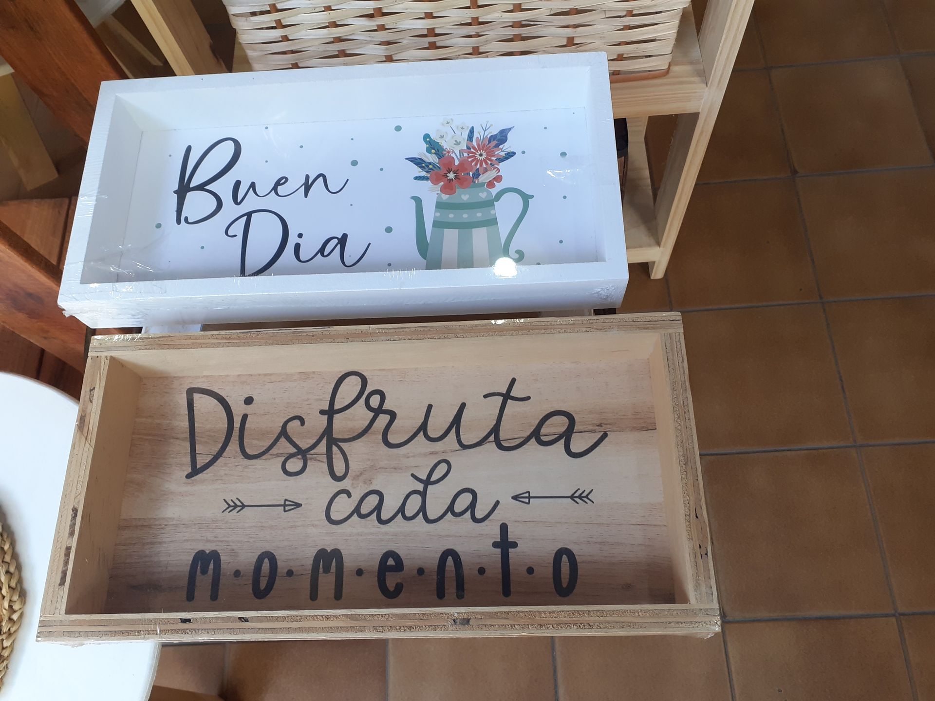 Bandejas chicas o cajas de te