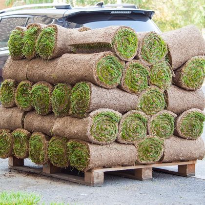 Stacks of Turf Grass | Pocatello, ID | Pocatello Sod & Green Works Inc.