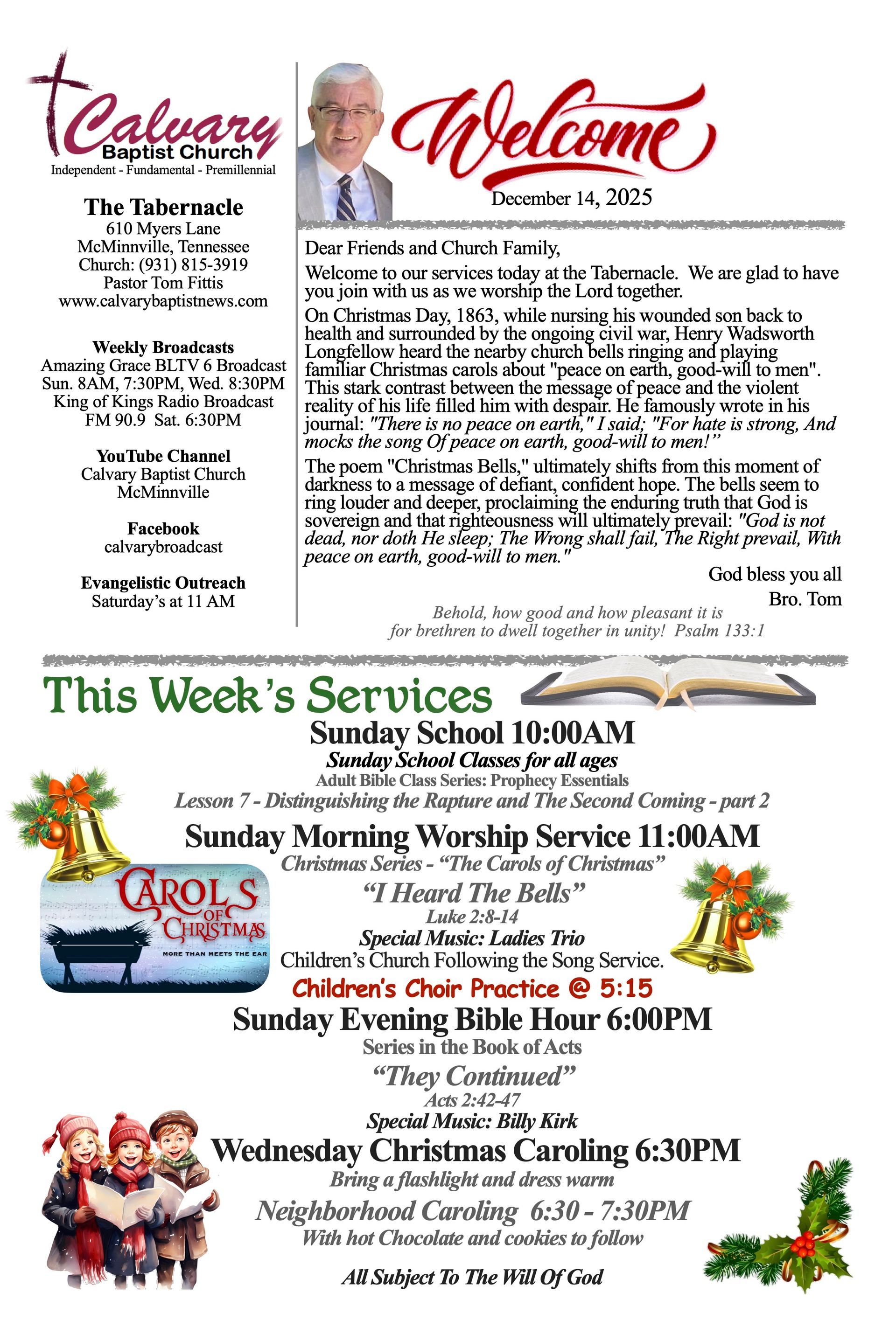 Calvary Baptist Church McMinnville Tennessee Tom Fittis Independent Baptist