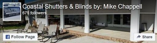 A facebook page for coastal shutters and blinds by mike chappell