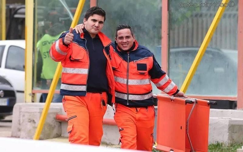 Due soccorritori della Croce Verde di Caserta