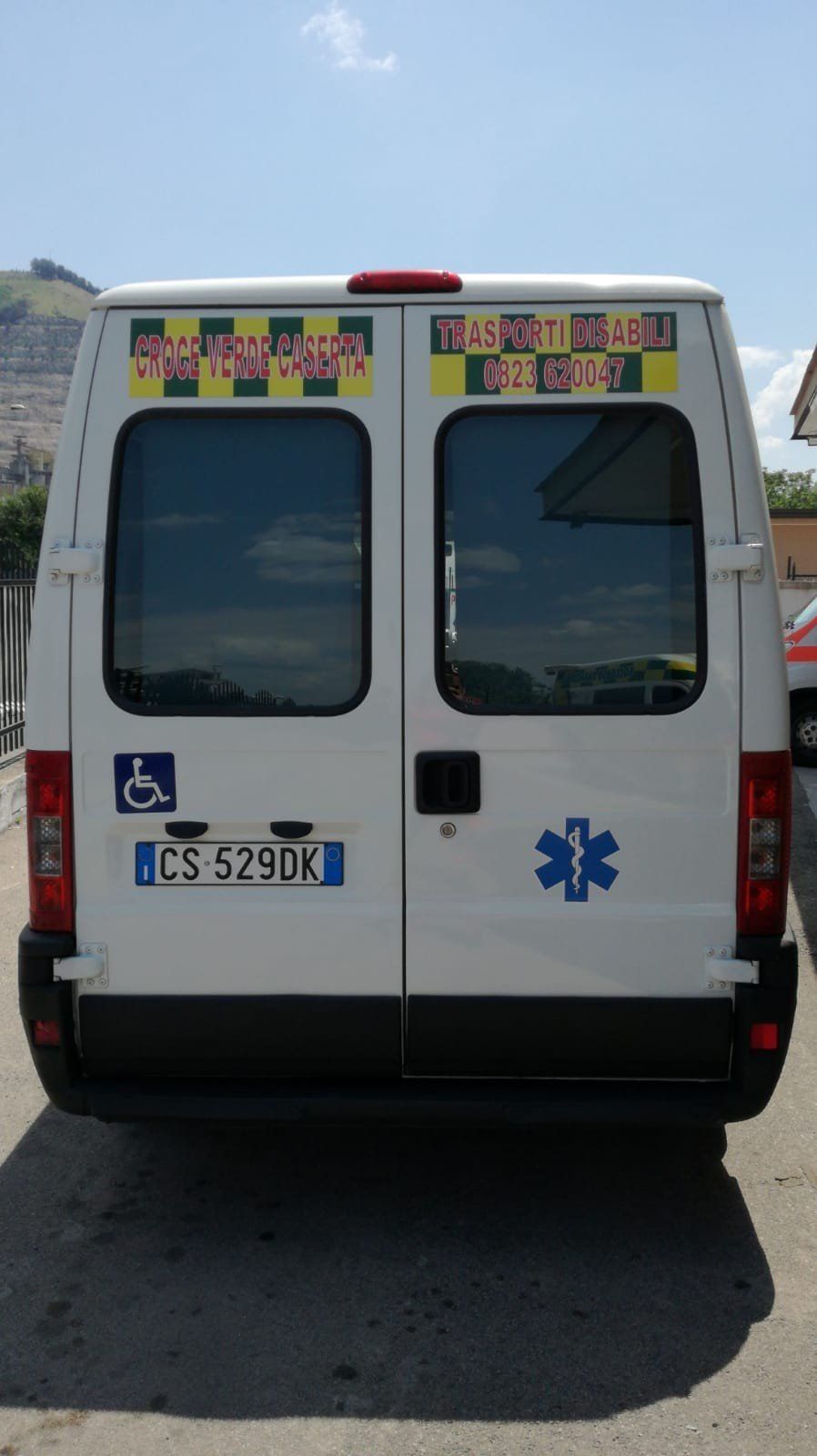 Retro ambulanza per trasporto disabili Croce Verde Caserta
