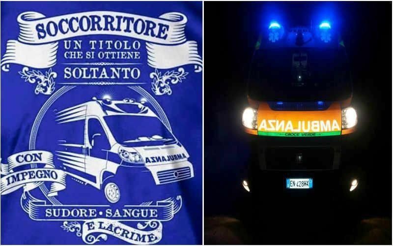 Soccorritore e ambulanza