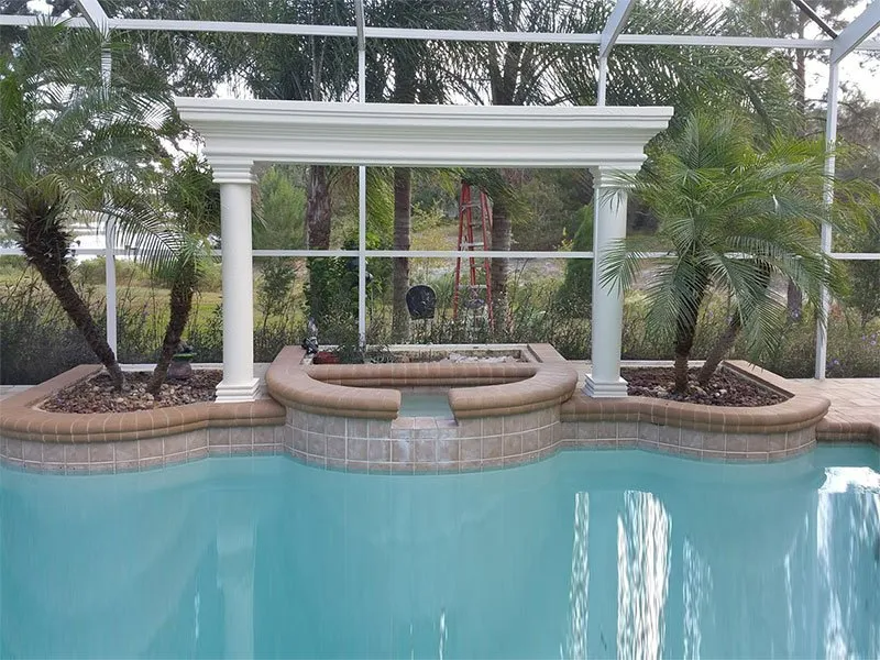 Eye Catching Pool Deck Design — Spring Hill, FL — Ed Pulido LTD