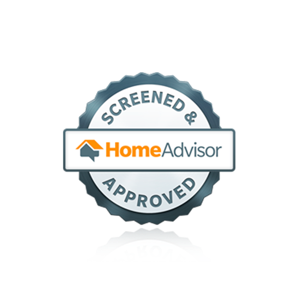 a screened and home advisor approved badge