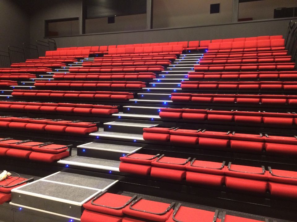 foldable chairs at stadium