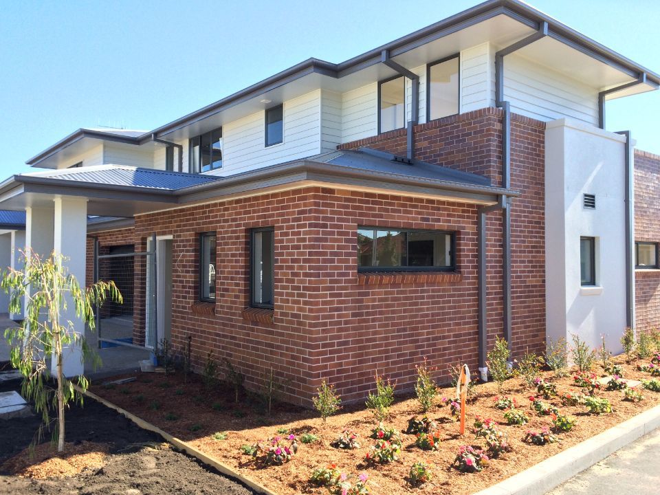 exterior view of a brick house