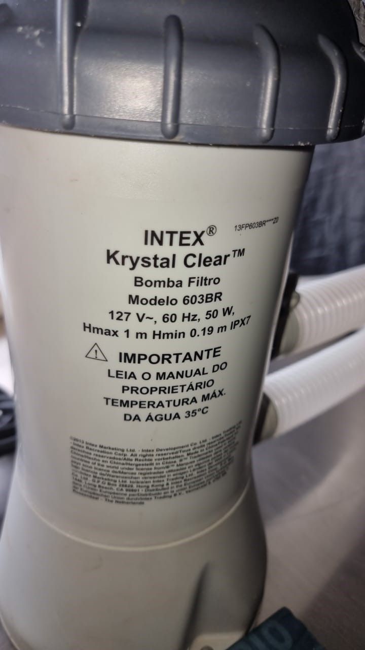 Bomba de Água com filtro e mangueiras Intex Piscina Krystal Clear modelo 603 Br bem conservada
