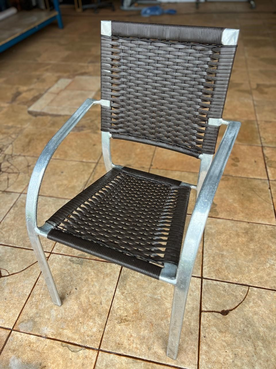 Jogo de cadeiras 3 unidades em alumínio semi novas