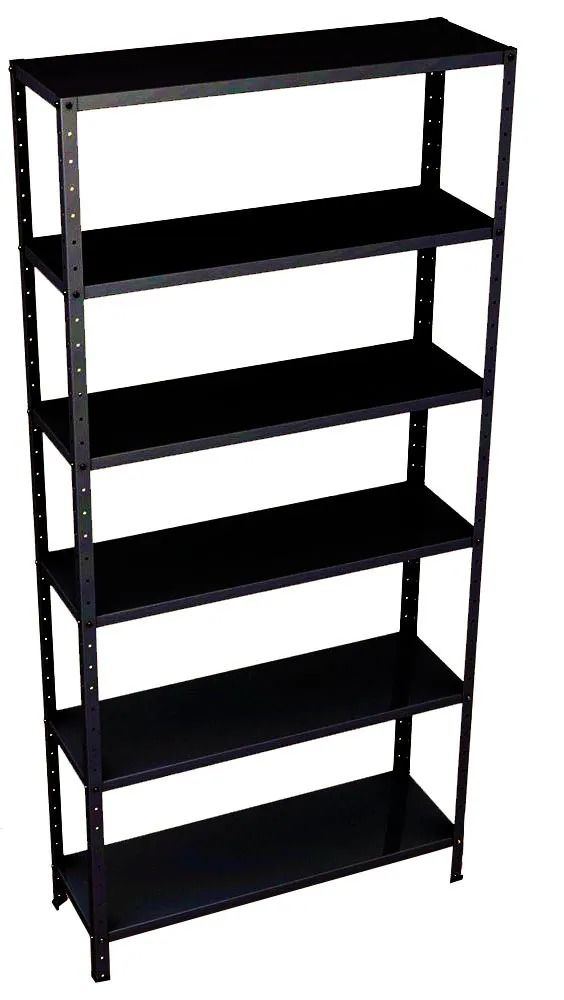 Estante de aço melhor preço 06 bandejas 0,30x0,92x2,00 na cor cinza e  preto desmontada 