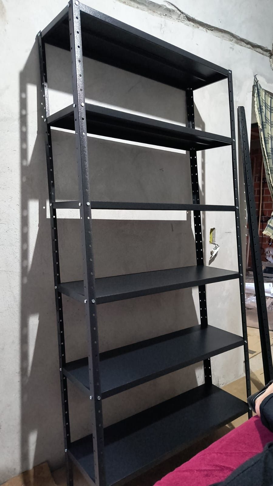 moveis Estante de aço Preta OFERTA 06 bandeja0,30x0,92x2,00nova desmontada na caixa