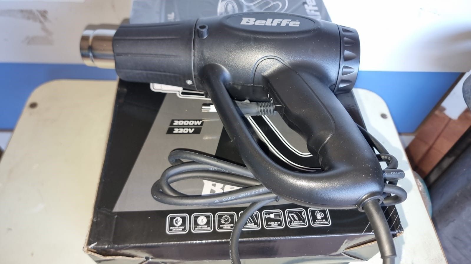 Soprador térmico 2000watts 220 volts 2 temperaturas 300/500 novo