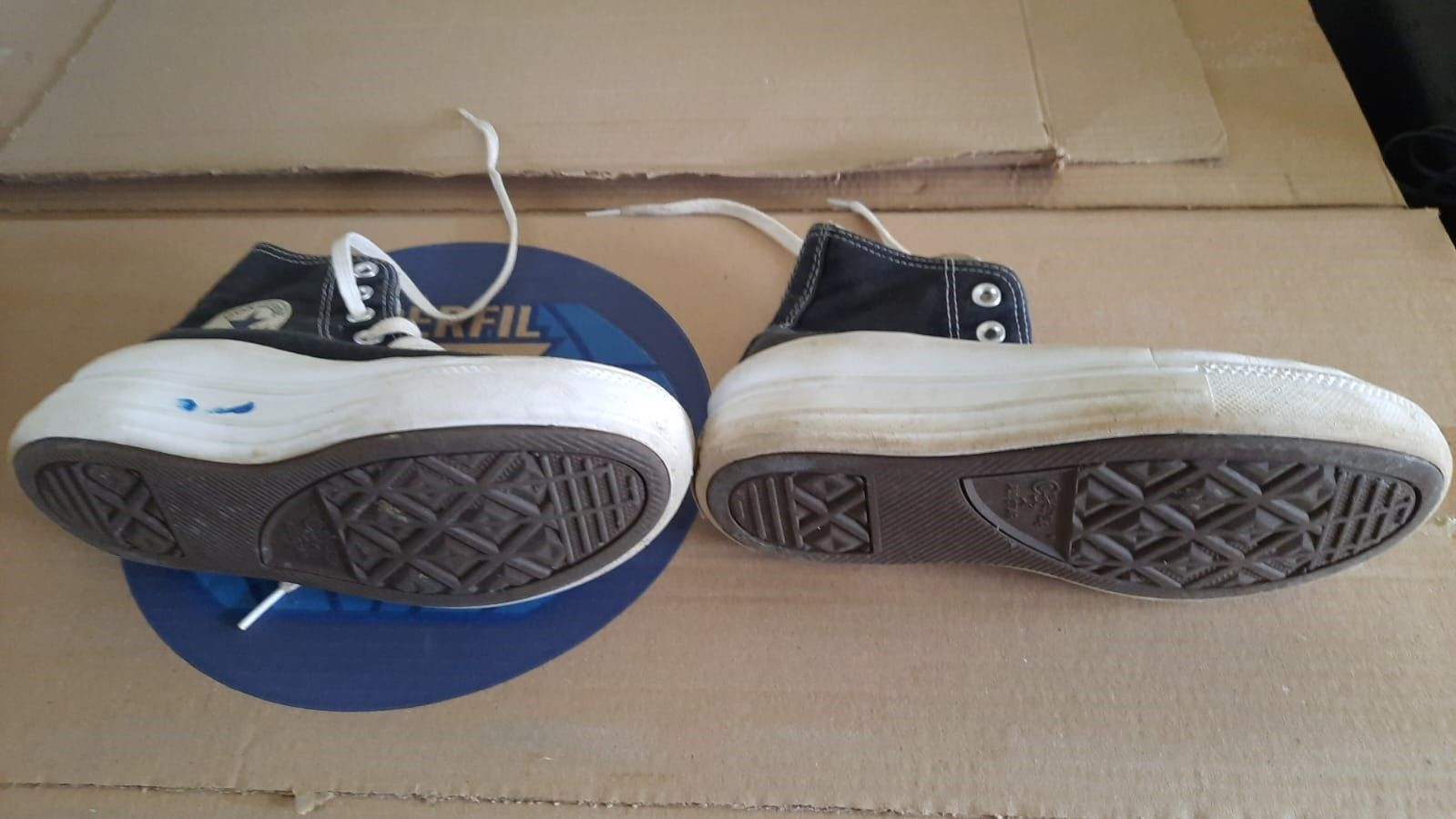 Tenês Chuck Taylor All Star Lift tecido Preto 34 usado