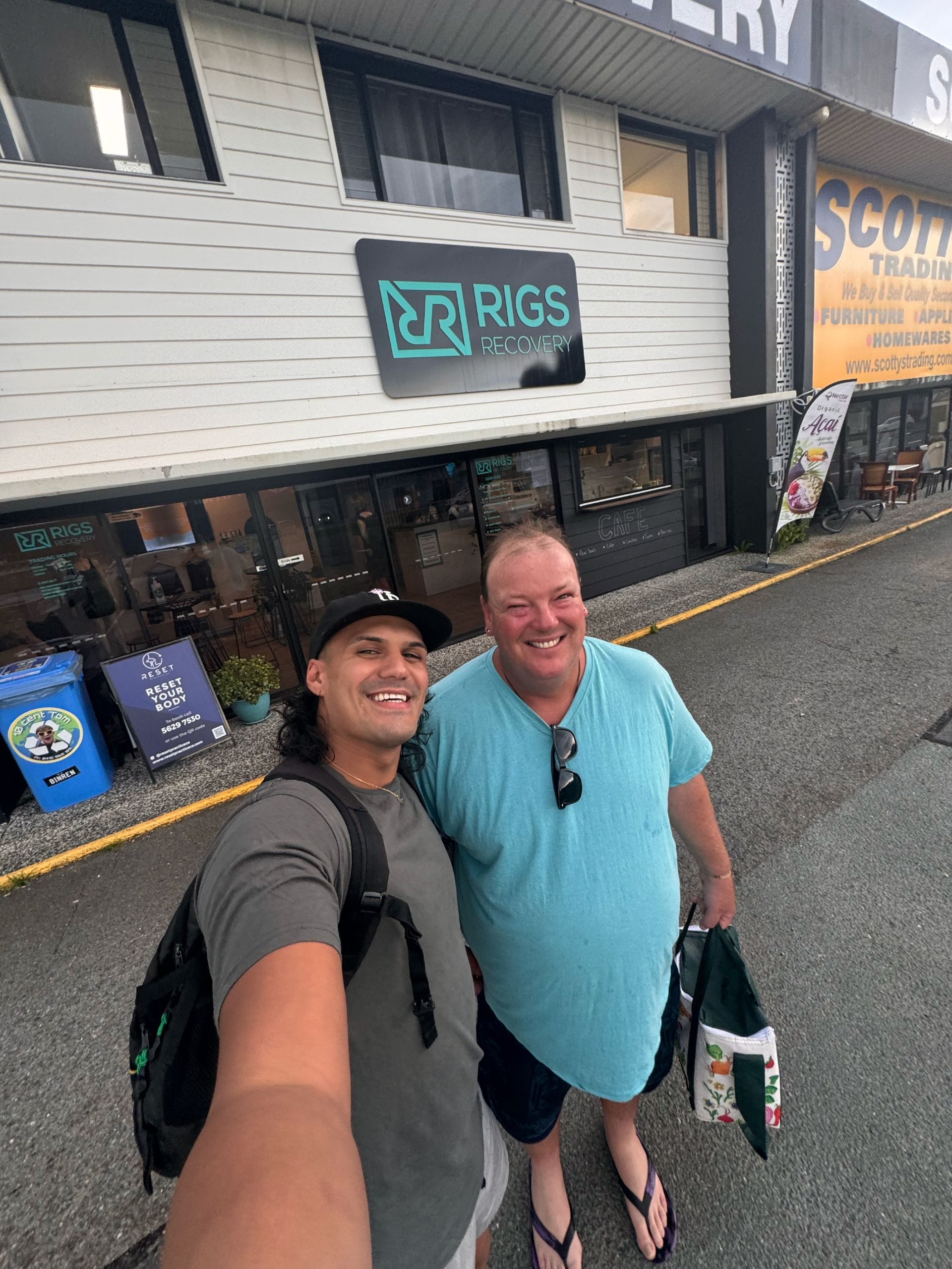 Two Men Outside A Recovery Centre— Moreability In Southport, QLD