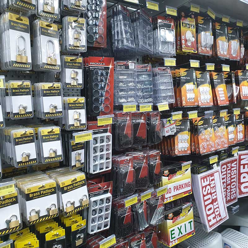Locks and chains — Discount Variety Store in Alice Springs, NT