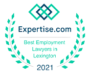 Expertise.com award: Best Employment Lawyers in Lexington, 2021.