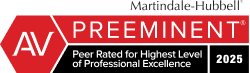 Martindale-Hubbell PREEMINENT rating with 