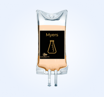 IV bag labeled 