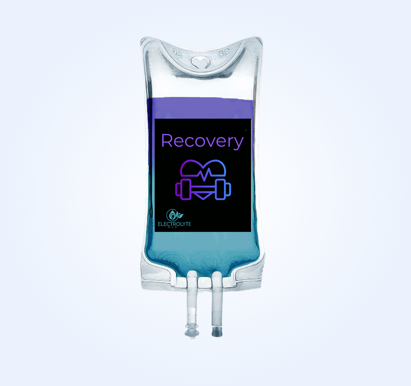 IV bag labeled 