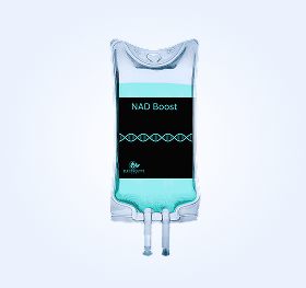 IV bag labeled 