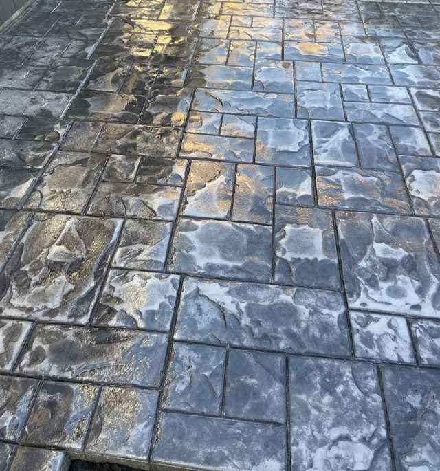 A close up of a brick walkway in Tumwater, WA