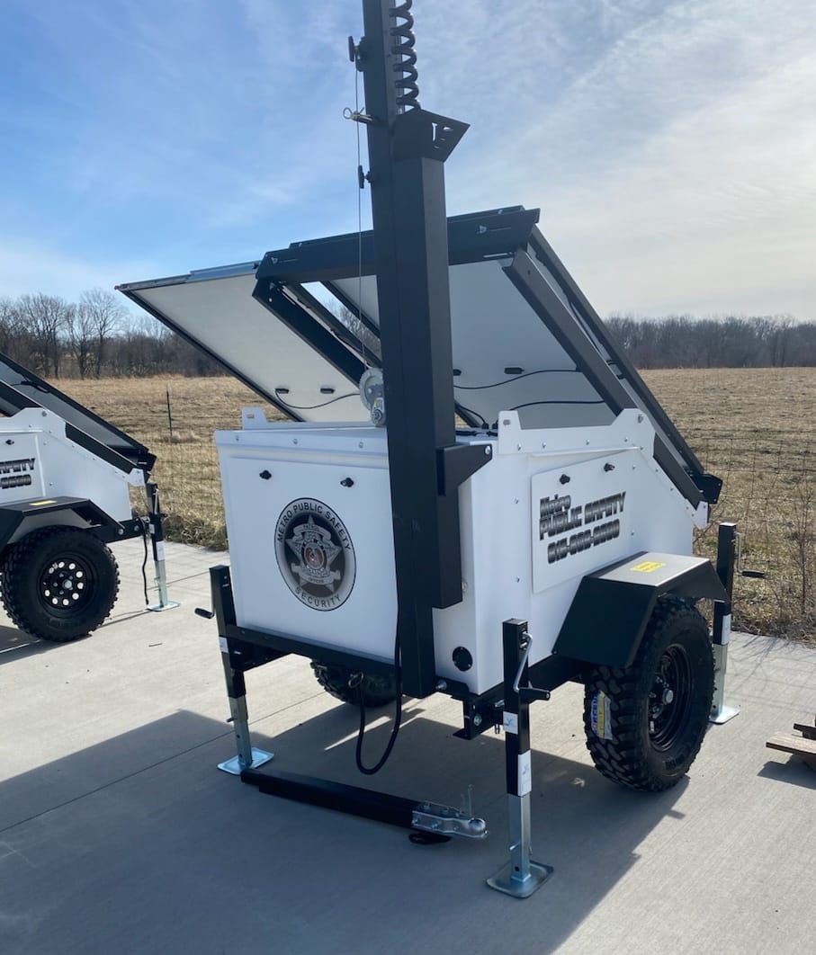 Camera Trailer in parking lot