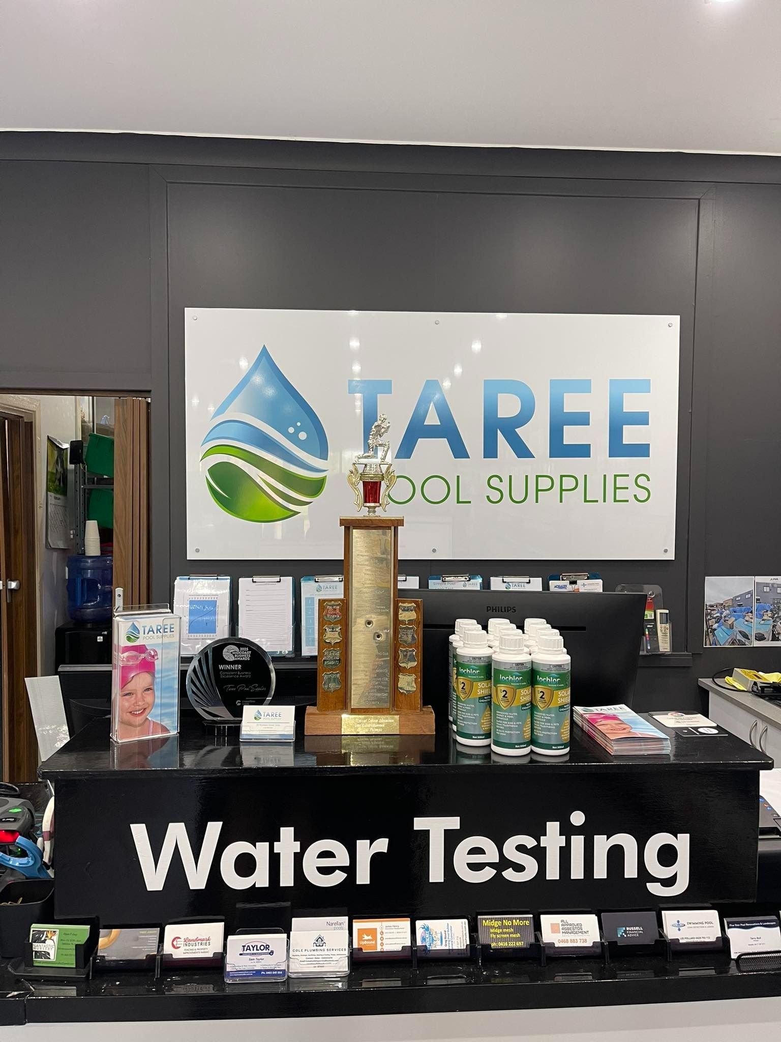 Front Desk of Taree Pool Supplies Shop