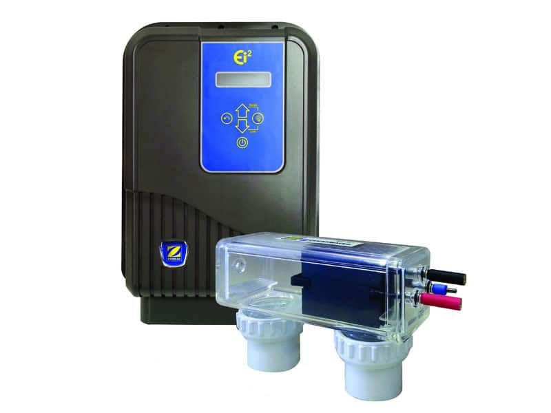 A Black and Blue Device With a Blue Screen is Sitting on a White Surface — Taree Pool Supplies in Harrington, NSW